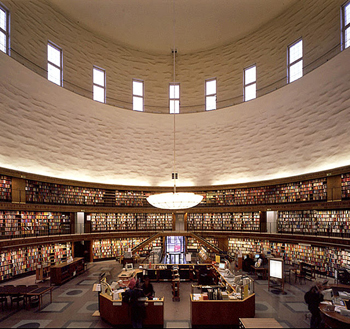 Biblioteca pública de Estocolmo.   asplund muerte _ stepienybanro  350