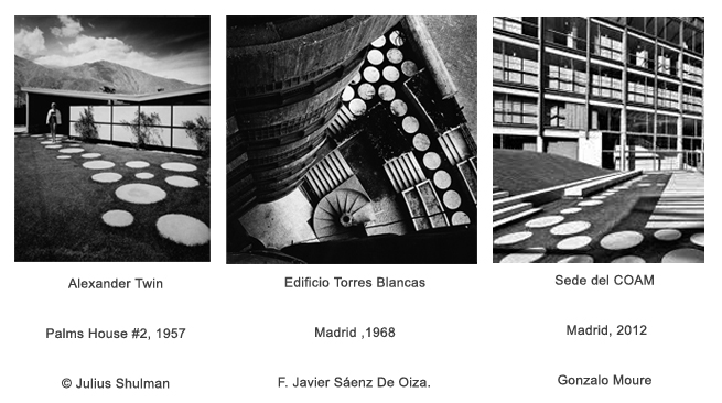Palms House #2, 1957-Julius Shulman-Edificio Torres Blancas-Sáenz De Oiza-Gonzalo Moure-Sede del COAM en Madrid, 2012-stepienybarno