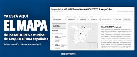 Mapa de los mejores estudios de arquitectura españoles